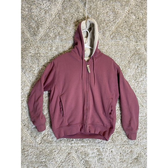 SCHMIDT WORKWEAR Fit for Her Sherpa Lined Zip Jacket Womens 10-12 Pink - Picture 1 of 9